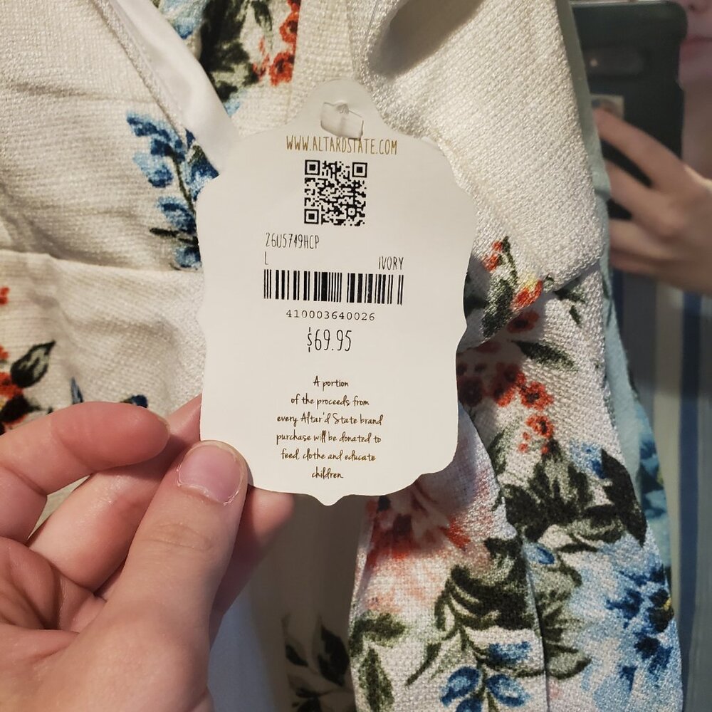 Altar'd State Spaghetti Strap Floral Dress Size Large NWT - Picture 2 of 5